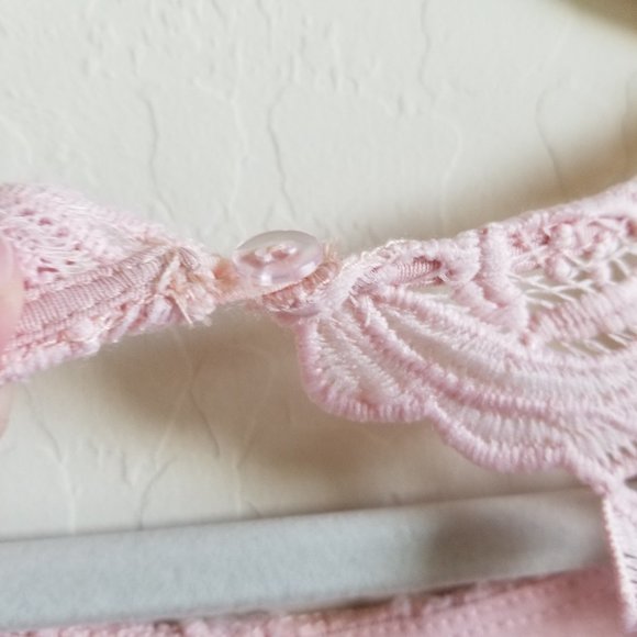 Lulu's The Greatest Blush Pink Lace Maxi Dress M - Picture 8 of 9